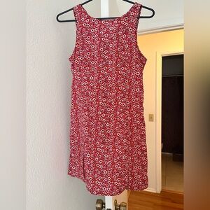 Floral Red Sleeveless Dress